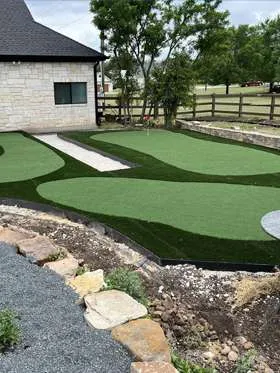 DIY Backyard Putting Green Turf Installation