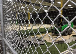 Removing Turf from Batting Cage Facility