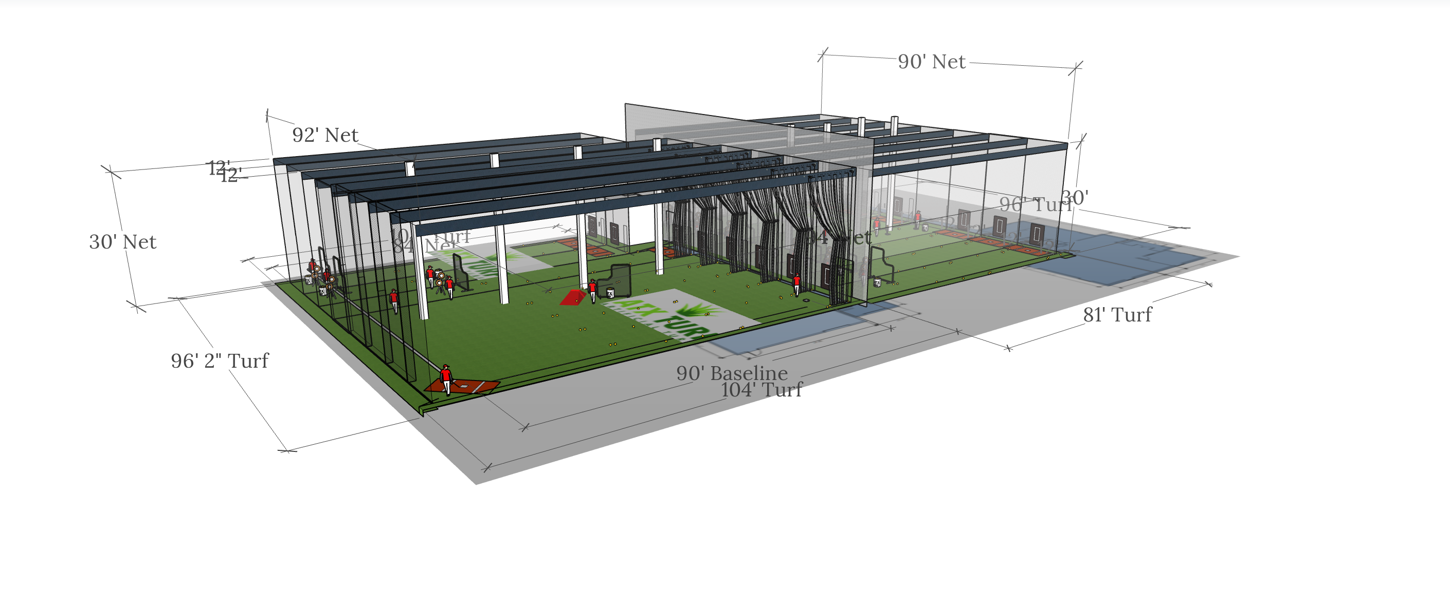 indoor baseball field
