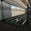 black batting cage turf