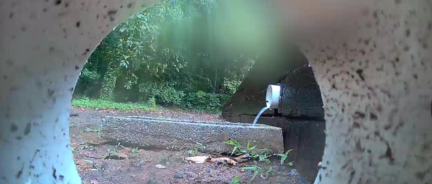 rainwater draining 30 gallons per hour